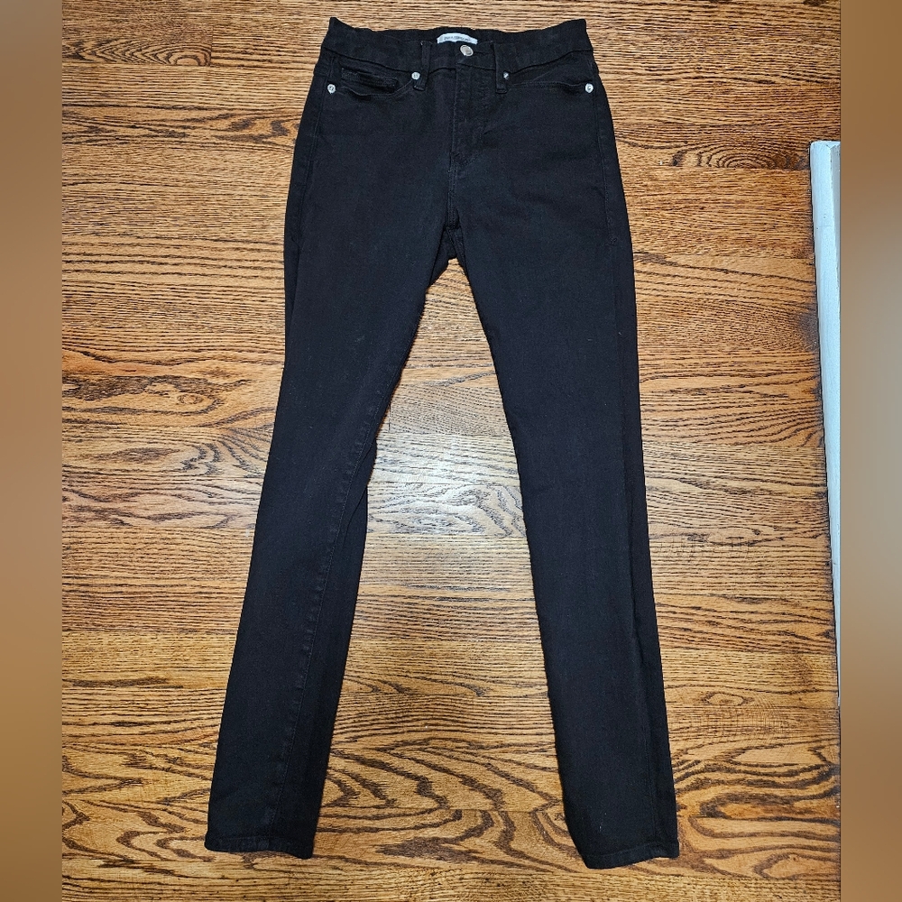 Good American Size 6/28 Black Good Legs Stretch Skinny Crop Jeans